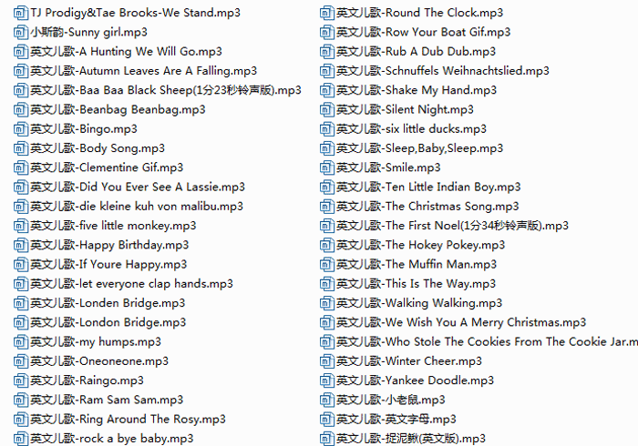 英文儿童歌曲