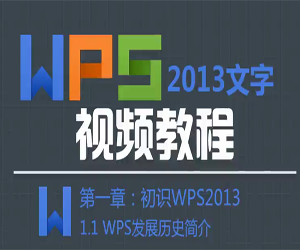 WPS2013文字精品视频教程