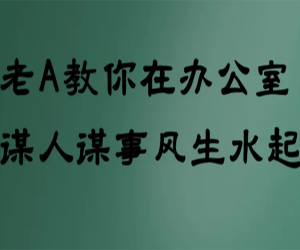 老A教你在办公室谋人谋事风生水起150讲