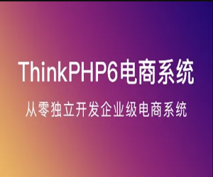 ThinkPHP6实战独立开发电商系统课程+源码+课件