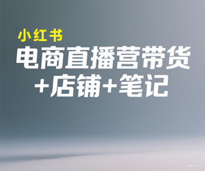 小红书电商直播营带货 + 店铺 + 笔记