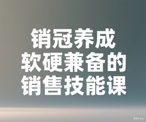 销冠养成软硬兼备的销售技能课